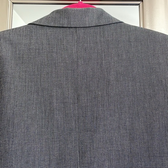 Rafaella size 16 black and white houndstooth zip up lined blazer 2 pockets - Picture 7 of 11